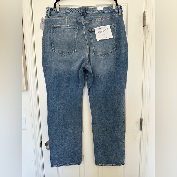 ✨NWT Good American Good 90s Jeans Indigo 542 Fitted Waist Perfect Blue Jeans 20W - Picture 5 of 17